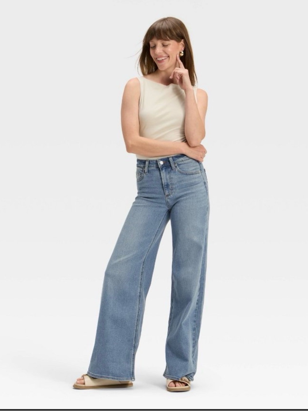 Universal Thread Light Blue High-Rise Wide Leg Jeans